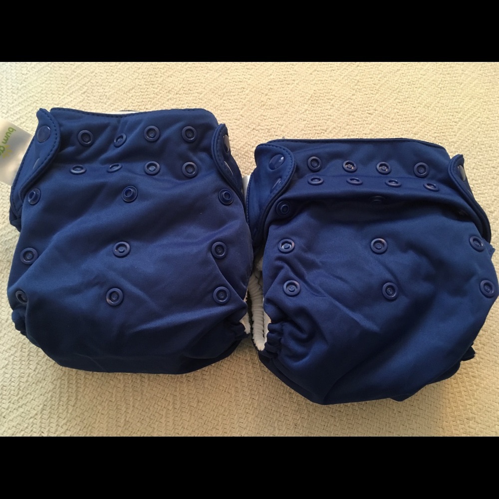 Two EUC BumGenius Freetime cloth diapers